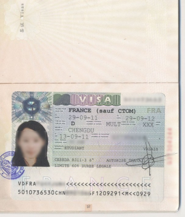 我本来是办了法国留学签证,被拒签了,所以九月